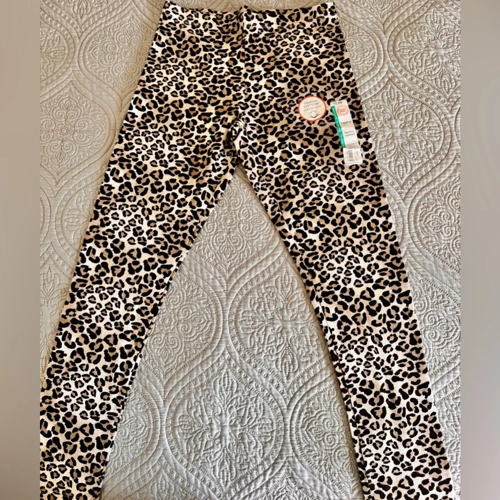 NWT A Trio of Leggings Leopard, Gray & Burgundy Justice Leggings size 14-16